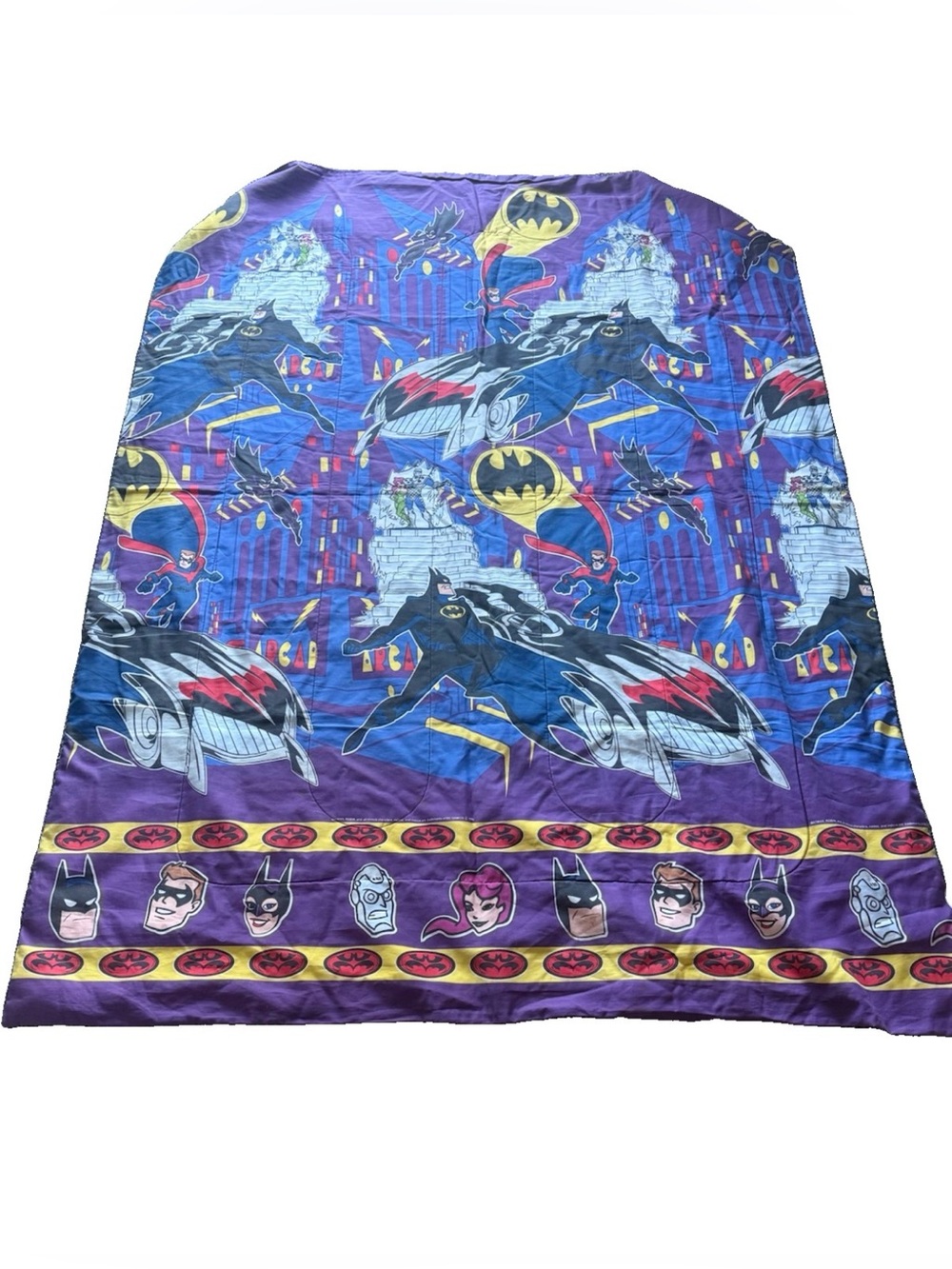 Vintage Batman and Robin Movie Queen size BLANKET BTAS style DC